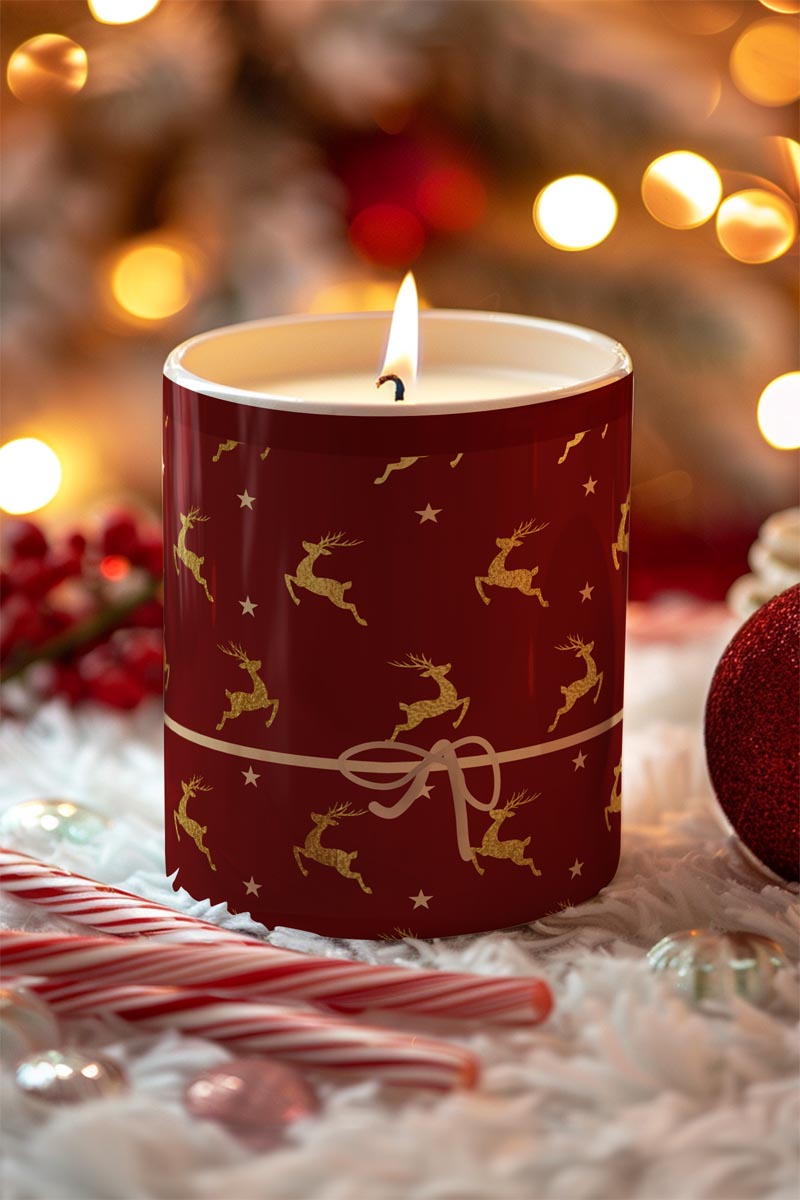 Αρωματικό Κερί, Χειροποίητο με Άρωμα Vanilla Cream, Red Gift