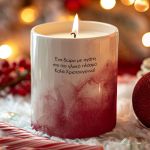 Αρωματικό Κερί, Χειροποίητο με Άρωμα Vanilla Cream, Poinsettia