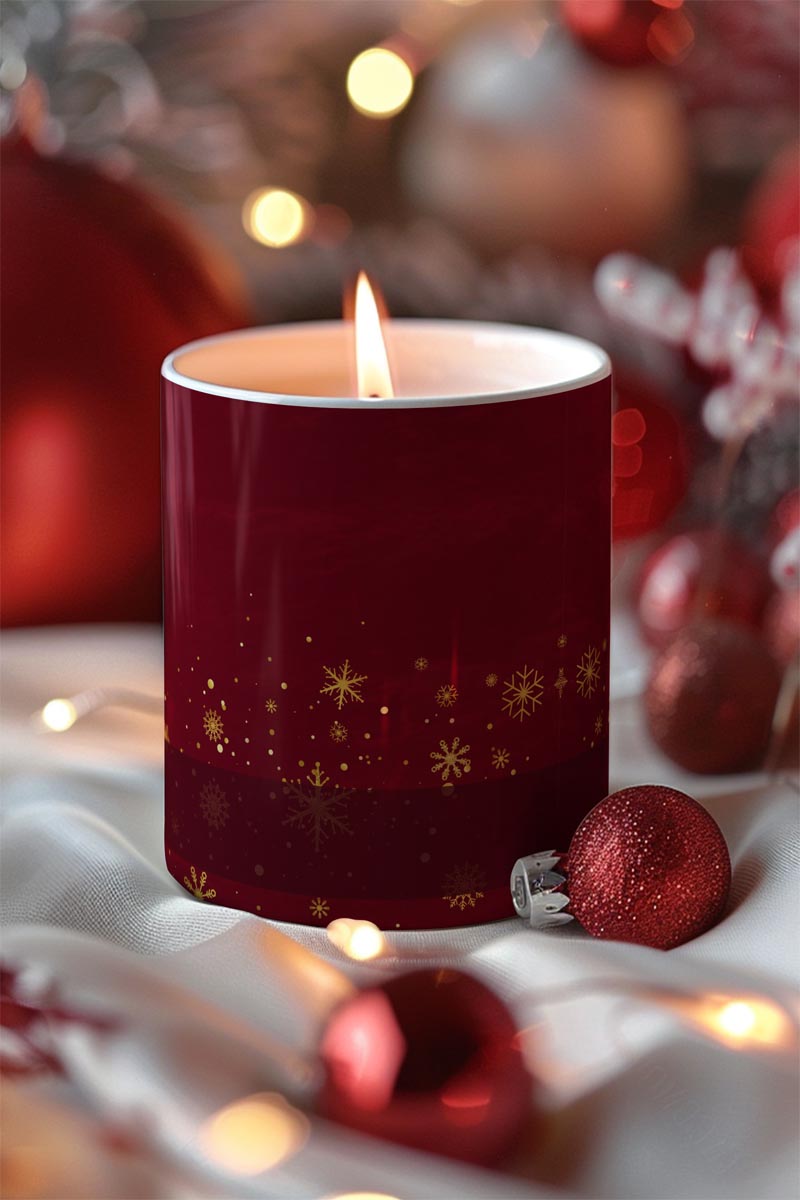 Αρωματικό Κερί, Χειροποίητο με Άρωμα Vanilla Cream, Gold Snow