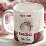 Κούπα Χριστουγεννιάτικη με Αφιέρωση- Very Merry Teacher