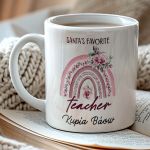 Δώρο για Δασκάλους Κούπα Χριστουγεννιάτικη- Santa Favorite Teacher