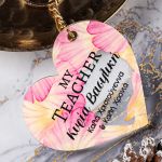 Χριστουγεννιάτικο Μπρελόκ Plexi με Όνομα, Δώρο για Δασκάλα