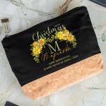 Χριστουγεννιάτικο Μεγάλο Μαύρο Τσαντάκι & Νεσεσέρ με Φελλό