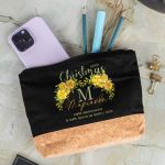 Χριστουγεννιάτικο Μεγάλο Μαύρο Τσαντάκι & Νεσεσέρ με Φελλό