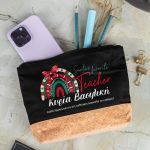 Χριστουγεννιάτικο Δώρο για Δασκάλα, Μαύρο Τσαντάκι & Νεσεσέρ με Φελλό