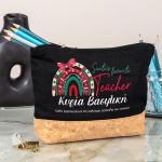 Χριστουγεννιάτικο Δώρο για Δασκάλα, Μαύρο Τσαντάκι & Νεσεσέρ με Φελλό