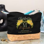 Χριστουγεννιάτικο Μεγάλο Μαύρο Τσαντάκι & Νεσεσέρ με Φελλό