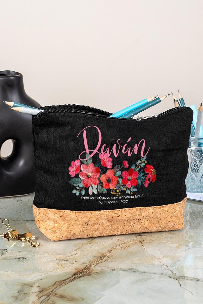 Πρακτικό Μαύρο Μεγάλο Τσαντάκι & Νεσεσέρ από Φελλό