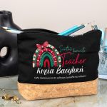 Χριστουγεννιάτικο Δώρο για Δασκάλα, Μαύρο Τσαντάκι & Νεσεσέρ με Φελλό