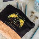 Χριστουγεννιάτικο Μεγάλο Μαύρο Τσαντάκι & Νεσεσέρ με Φελλό