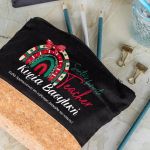 Χριστουγεννιάτικο Δώρο για Δασκάλα, Μαύρο Τσαντάκι & Νεσεσέρ με Φελλό