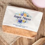 Δώρο για Γιαγιά Μεγάλο Εκρού Τσαντάκι & Νεσεσέρ με Φελλό