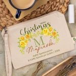 Χριστουγεννιάτικο Δώρο Μεγάλο Εκρού Τσαντάκι & Νεσεσέρ