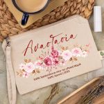 Κομψό Εκρού Τσαντάκι & Νεσεσέρ Καλλυντικών, Δώρο για Μαμά