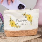 Πρακτικό Εκρού Τσαντάκι & Νεσεσέρ με Φελλό και Σχέδιο Daisy