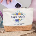 Δώρο για Γιαγιά Μεγάλο Εκρού Τσαντάκι & Νεσεσέρ με Φελλό