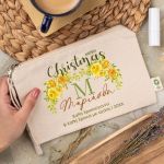 Χριστουγεννιάτικο Δώρο Μεγάλο Εκρού Τσαντάκι & Νεσεσέρ