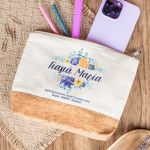 Δώρο για Γιαγιά Μεγάλο Εκρού Τσαντάκι & Νεσεσέρ με Φελλό