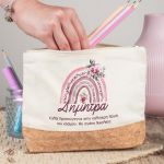 Δώρο για Νονά, Εκρού Τσαντάκι & Νεσεσέρ Καλλυντικών με Φελλό