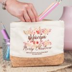 Μεγάλο Τσαντάκι & Νεσεσέρ με Φελλό για Χριστουγεννιάτικο Δώρο