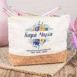 Δώρο για Γιαγιά Μεγάλο Εκρού Τσαντάκι & Νεσεσέρ με Φελλό