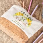 Χριστουγεννιάτικο Μεγάλο Εκρού Τσαντάκι & Νεσεσέρ με Φελλό