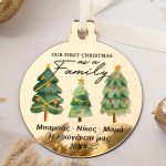 Στολίδι Χριστουγεννιάτικου Δέντρου με Όνομα, Family Xmas