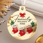 Στολίδι Χριστουγεννιάτικου Δέντρου με Όνομα, Family Holidays