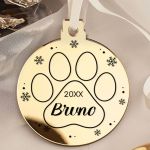 Στολίδι Χριστουγεννιάτικου Δέντρου με Όνομα, Snowy Paw