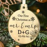 Στολίδι Χριστουγεννιάτικου Δέντρου με Όνομα, First Xmas Together