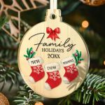 Στολίδι Χριστουγεννιάτικου Δέντρου με Όνομα, Family Holidays