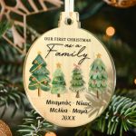 Στολίδι Χριστουγεννιάτικου Δέντρου με Όνομα, Family Christmas