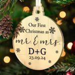 Στολίδι Χριστουγεννιάτικου Δέντρου με Όνομα, First Xmas Together