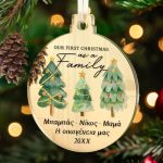 Στολίδι Χριστουγεννιάτικου Δέντρου με Όνομα, Family Xmas