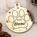 Στολίδι Χριστουγεννιάτικου Δέντρου με Όνομα, Snowy Paw