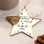 Στολίδι Χριστουγεννιάτικου Δέντρου με Όνομα, Mr. & Mrs Xmas