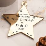 Στολίδι Χριστουγεννιάτικου Δέντρου με Όνομα, Mr. & Mrs Xmas