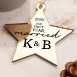 Στολίδι Χριστουγεννιάτικου Δέντρου με Όνομα, Married Xmas