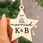 Στολίδι Χριστουγεννιάτικου Δέντρου με Όνομα, Married Xmas