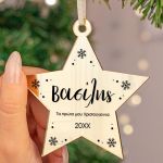 Στολίδι Χριστουγεννιάτικου Δέντρου με Όνομα, Snowy Christmas