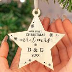 Στολίδι Χριστουγεννιάτικου Δέντρου με Όνομα, Mr. & Mrs Xmas