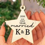 Στολίδι Χριστουγεννιάτικου Δέντρου με Όνομα, Married Xmas