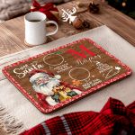 Διακοσμητικός Ξύλινος Δίσκος με το Όνομα του Παιδιού Dear Santa