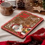 Διακοσμητικός Ξύλινος Δίσκος με το Όνομα του Παιδιού Dear Santa