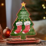 Χριστουγεννιάτικο Δεντράκι-Φωτιστικό με Όνομα, Δώρο για Ζευγάρι