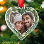 Στολίδι Χριστουγεννιάτικου Δέντρου με Φωτογραφία, Frosty Heart