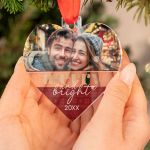 Στολίδι Χριστουγεννιάτικου Δέντρου με Φωτογραφία, Merry & Bright