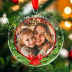 Στολίδι Χριστουγεννιάτικου Δέντρου με Φωτογραφία, Family