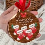 Στολίδι Χριστουγεννιάτικο Δέντρου με Ονόματα, Happy Holidays