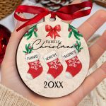 Στολίδι Χριστουγεννιάτικου Δέντρου με Ονόματα, Christmas Family